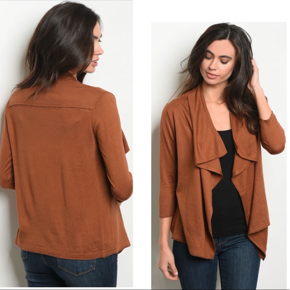 ☕️Cascading Hip-Length Cardigan 🤩